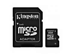 Купить Карта памяти Kingston microSD 4GB Class4+SD adapter