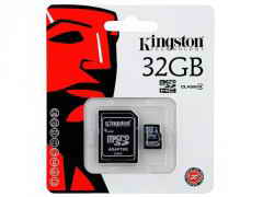 Купить Карта памяти Kingston MicroSDHC 32GB(Class4)+SD adapter