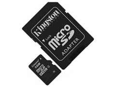 Купить Карта памяти Kingston microSD 8GB Class 4+SD adapter