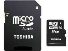 Купить Карта памяти Toshiba microSDHC 8GB class 4+adapter
